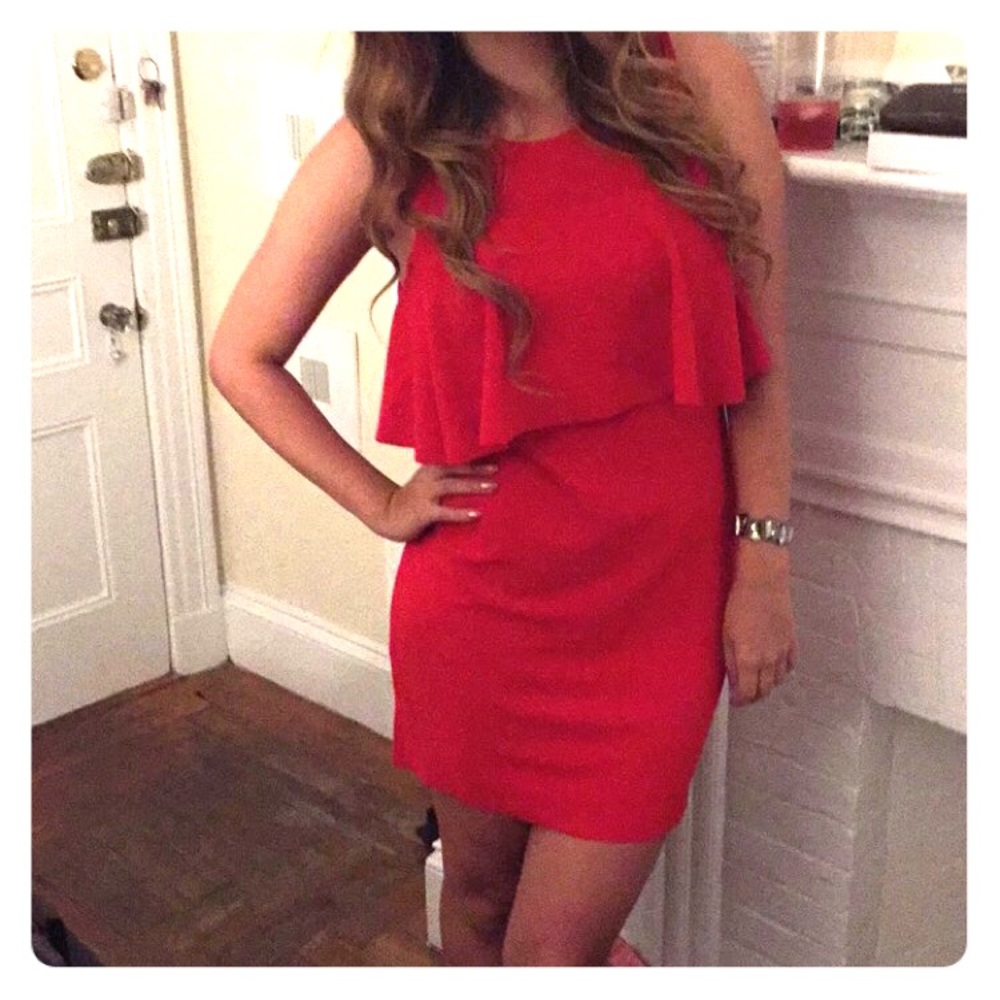 Red Zara mini dress